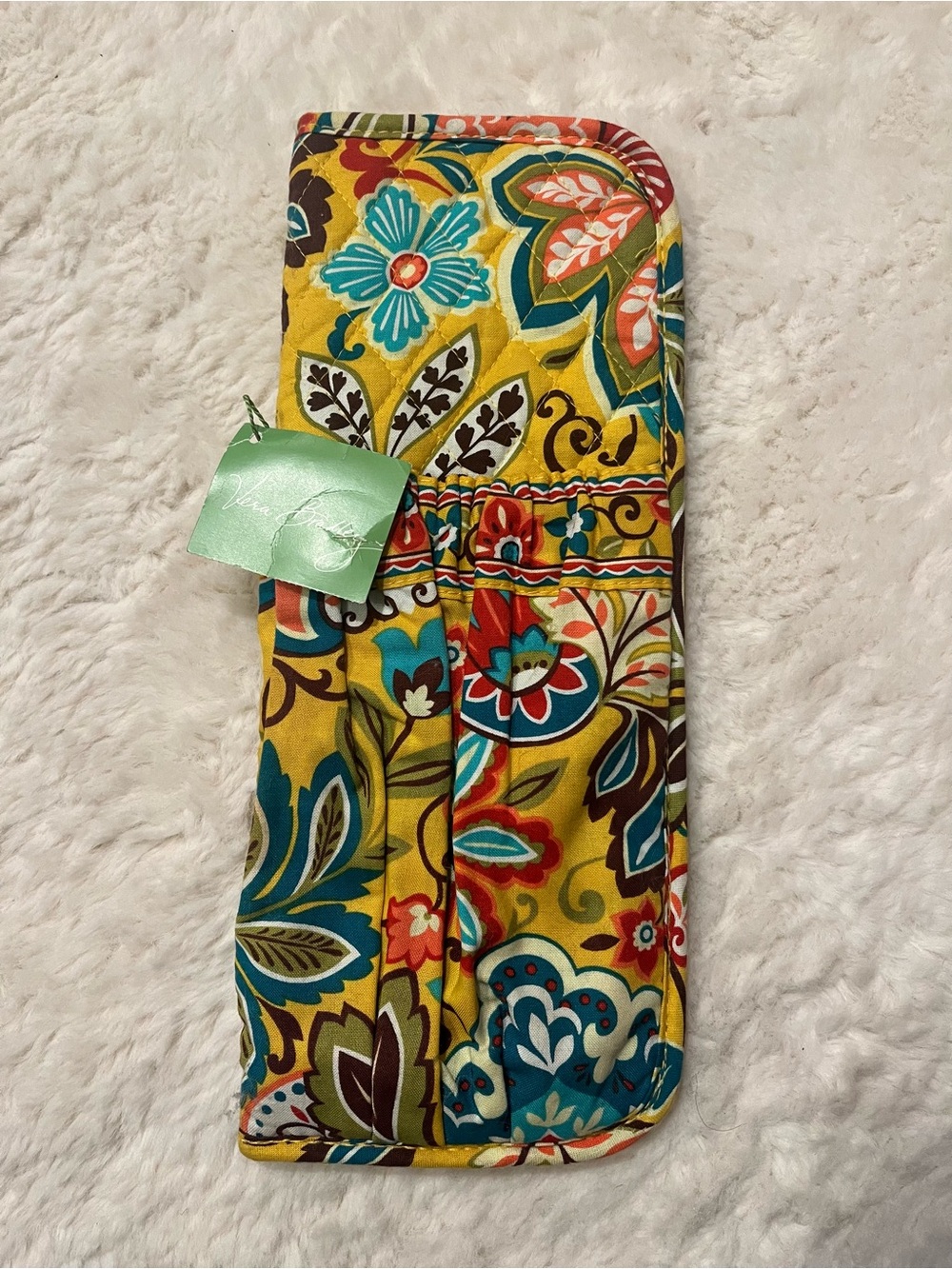 Vera Bradley Yellow Floral Paisley Heat tool holder